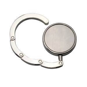 Bolsa de escritorio portátil al por mayor soporte para colgar plata instantánea diseño tradicional plegable gancho de metal fácil de usar con estilo - Product Image 2