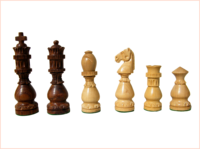 Jeu d'échecs en bois fait main pour enfants, design royal, pièces sculptées (Cheval, Empereur, Tour, Roi), unisexe, écologique, décoratif