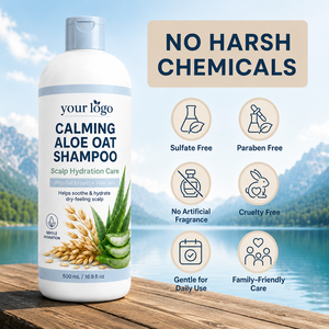 Shampooing à l'avoine et à l'aloe vera, best-seller, soulage la perte de cheveux, réduit les problèmes du cuir chevelu, apaise, hydrate, console les cheveux secs, écailleux et sensibles - Product Image 6