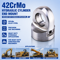 Support de fixation d'extrémité de vérin hydraulique en acier allié 42CrMo, usiné sur mesure par CNC, pour équipement de construction lourd