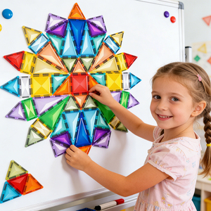 Magplayer Premium Blocchi Magnetici Educativi STEM, Piastrelle Magnetiche Colorate per Bambini e Prescolare, Giocattolo Didattico - Product Image 3