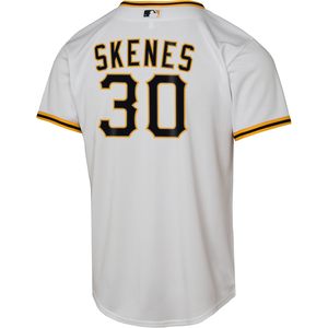 Maillot de joueur blanc pour jeunes des Pirates de Pittsburgh Paul Skenes, tailles 8-20, col de baseball, anti-humidité - Product Image 3