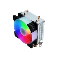 Refroidisseur de processeur RGB à couleur fixe, 2 caloducs, refroidisseur PC silencieux, Intel LGA 1700 1200 2011 115X AM5 AM4