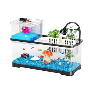 Aquário de Mesa para Sala de Estar com Ecossistema 2026 Novo Paisagismo para Casa com Luz Transparente e Filtro de Oxigênio Duplo - Product Image 6