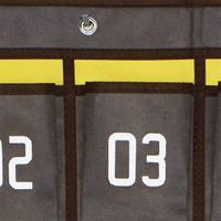 Gráfico de bolsillos numerados para el aula, soporte para teléfonos móviles, organizador colgante para puerta de pared (30 bolsillos)