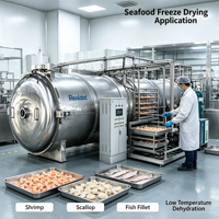 Aanpasbare commerciële vacuümvriesdroger, industriële lyofilisatie-apparatuur voor voedselproductielijnen, meerdere schaalopties