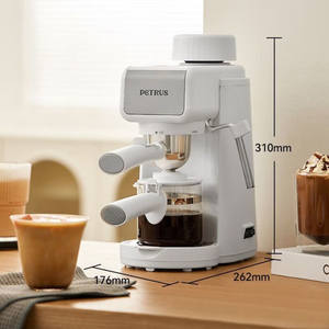 Machine à expresso Petrus 5 bars, cafetière semi-automatique avec mousseur à lait pour la maison et le bureau - Product Image 5