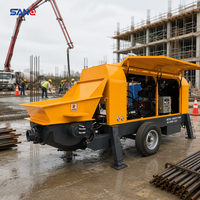 Petite pompe à béton diesel sur remorque 30m³/h et 40m³/h certifiée CE ISO pour le coulage de colonnes et la construction générale