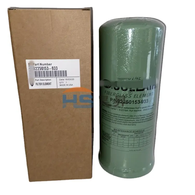 Anwendbar auf Shouli Schrauben luft kompressor Filter element P/N02250153-933 Ölfilter