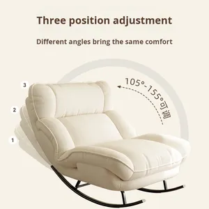 <span class=keywords><strong>Poltrona</strong></span> a dondolo imbottita in offerta speciale, ampio divano a dondolo per appartamento, comoda <span class=keywords><strong>sedia</strong></span> lounge per interni ed esterni con cuscino spesso - Product Image 4