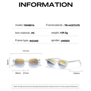 Lunettes de soleil Sunray Fashion, film coloré, verres polarisés UV400, monture TR90, lunettes rétro pour hommes et femmes, lunettes vintage - Product Image 4