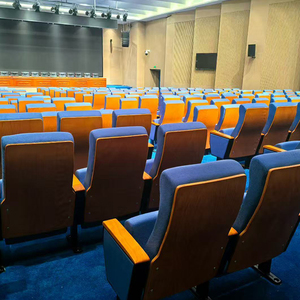 Sièges d'auditorium scolaire en tissu moderne pour bureau à domicile salles de conférence multimédia studios de musique cinéma église utilisation-rangée pliable - Product Image 6