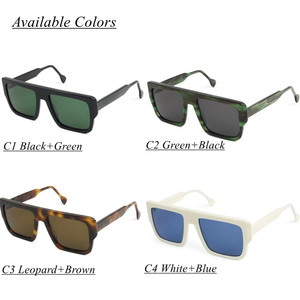 Custom Designer Unisex Square <b>Sunglasses</b> 2026 Polarized Light Weight UV Protection Highest Quality Acetate Lenses - Product Image 5