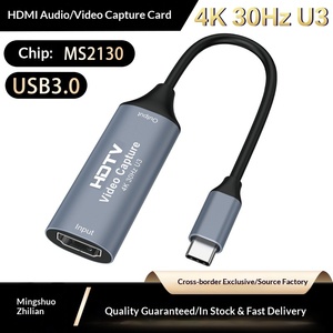 Carte de <span class=keywords><strong>capture</strong></span> vidéo USB 3.0 transfrontalière avec puce MS2130 pour streaming de <span class=keywords><strong>jeux</strong></span> et enregistrement, compatible Type-C (Boîtier) - Origine : Aucune - Marque : Aucune - Product Image 3