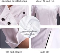 Uniforme de Chef pour femmes, manches 3/4, classique, hôtel, cuisine, Restaurant, veste de Chef d'été, manteau de Chef personnalisé pour hommes, pour la cuisine culinaire