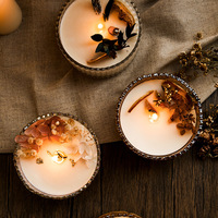 Ensemble cadeau de bougies aromatiques en cire de soja faites à la main, dans un bocal en verre, bougie parfumée, décoration de luxe pour la maison, cadeau de mariage, cadeau d'anniversaire
