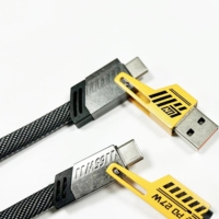Produk Terlaris 4 in 1 6A 1M 65W Kabel Pengisi Daya Cepat Aluminium untuk Ponsel dan Power Bank