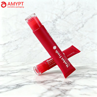 5G 10ml emballage de rouge à lèvres liquide en plastique rouge à presser personnalisé tube de brillant à lèvres conteneur de baume à lèvres avec applicateur