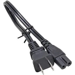 TV Power Cord, Ancable 1Feet 2-Prong Replacement Power Cable for Samsung Philips Toshiba LG Sony Sharp Panasonic Vizio