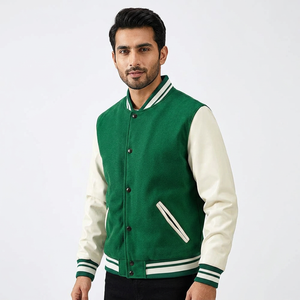 ผู้ผลิตเสื้อแจ็คเก็ตเบสบอลแบบมีโลโก้ตามสั่ง เสื้อแจ็คเก็ต Letterman Varsity แบบกำหนดเอง เสื้อแจ็คเก็ตเบสบอลแบบกำหนดเอง เสื้อแจ็คเก็ต Letterman แบบกำหนดเอง - Product Image 1
