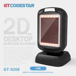 GTCODESTAR高性能1D2DハンズフリースキャンQrバーコードリーダーE-payment GT-9208用デスクトップバーコードスキャナー