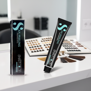 Crema Colorante Permanente per Capelli alle Erbe 100ml Senza Ammoniaca OEM Tinta Professionale con Cheratina Copertura Capelli Grigi Certificata GMPC - Product Image 5