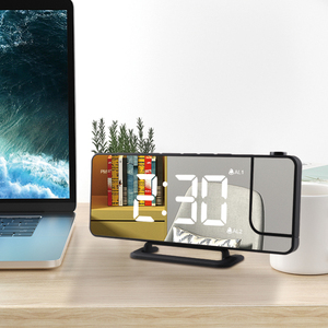 Chiếu Đồng hồ báo thức cho phòng ngủ LED Chiếu kỹ thuật số Đồng hồ báo thức 3 màu LED kỹ thuật số Đồng hồ báo thức đài phát thanh chiếu - Product Image 2