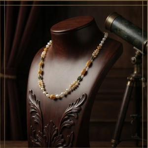 Elegant Gold Pearl <b>Bead</b> <b>Necklace</b> with Enamel Detailing Traditional Indian Ethnic Jewelry for Women Festive and Bridal Wear - Product Image 5