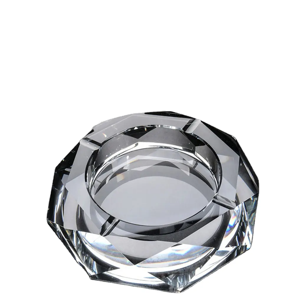 クリスタルガラス灰皿ポータブル家庭用ラック灰皿クリエイティブデスクリビングルームクリスタルガラス灰皿