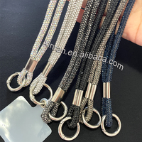 KE004 Sangle personnalisée en strass étincelants, chaîne de téléphone portable en cristal, cordon en strass pour clés