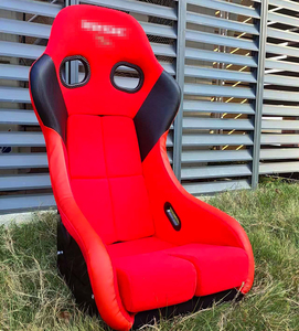 BR16-Red1 Factory Supply <strong>Sale</strong> Glass Fiber Leather Sport Seat Cover Set Modified Race <strong>Bucket</strong> Seats <strong>for</strong> Cars - Product Image 3