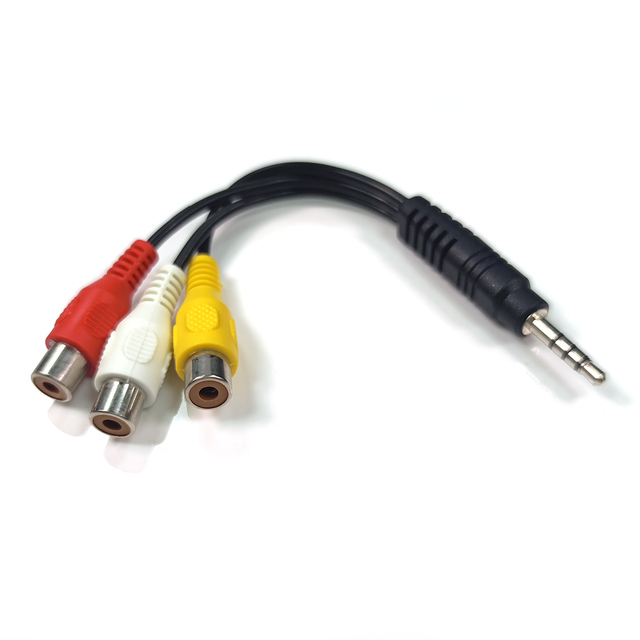 3.5mm to RCA AV Camcorder 3.5 mm to 3 Rca for TV Box Computer Sound Speaker Projector Stereo Video 3.5mm RCA Audio Cable