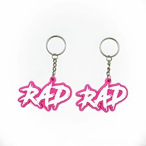 Precio de fábrica carta llavero PVC personalizado mini divertido PVC goma plana llavero 2d logo suave PVC llavero - Product Image 2