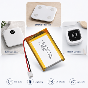 Batterie LiPo au lithium polymère rechargeable 603450 3,7 V 1200 mAh, fournie par l'usine, avec certifications UN38.3 et UL1642, pour pèse-personne intelligent et analyseur de graisse corporelle - Product Image 3
