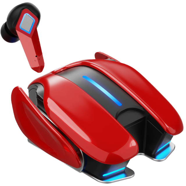 K-68 TWS Earbuds Low Latency Sports Car-Look Gaming Earphones with LED Indicator Power Bank Function in Multiple Colors