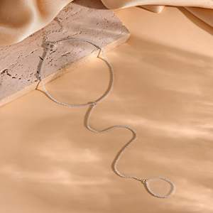 Nueva llegada exquisita tobillera apilable con cuentas para <span class=keywords><strong>Amazon</strong></span>, joyería de pie de moda transfronteriza, circón para fiestas de acero inoxidable - Product Image 2