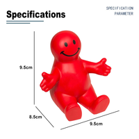 CADEAU IDÉAL Boule anti-stress personnalisée Figurine souriante Porte-téléphone Cadeau promotionnel Accessoires de bureau Jouet à presser en PU avec logo