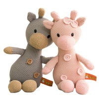En71 Grs Doudou bébé fait main, jouets en peluche au crochet, animaux en peluche tricotés personnalisés et adorables, poupées en peluche pour bébé