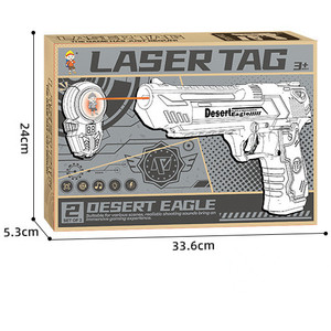 Nouveau pistolet de combat laser transfrontalier <span class=keywords><strong>B</strong></span> /O Ensemble de pistolets jouets à induction infrarouge (2 pistolets 2 capteurs) - Product Image 6