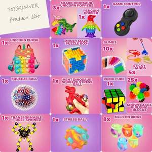Calendrier de l'Avent 2021 à remplir soi-même avec plateau en plastique, 24 boîtes de jouets anti-stress, idéal pour Noël, meilleur prix - Product Image 2
