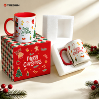 Tasses Mugs en Céramique Personnalisables par Sublimation, 11 oz, avec Intérieur et Extérieur Colorés Assortis, pour Thé, Lait ou Café, Logo et Design Personnalisés