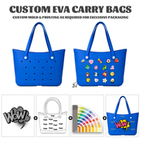 Sac fourre-tout DIY polyvalent en EVA, sac à bandoulière léger à ouverture supérieure, sac à main portable, sac à bandoulière imperméable à blocs de couleur