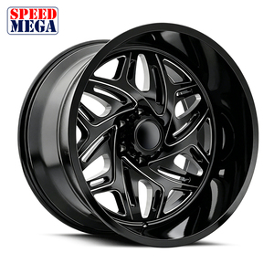 ล้อแม็กซ์ SPEED MEGA สีดำ ขนาด 20x10 นิ้ว แบบกำหนดเอง PCD Offset สำหรับรถกระบะ SUV อัพเกรดสำหรับงานหนัก - Product Image 5