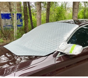 Housse de <span class=keywords><strong>pare</strong></span>-<span class=keywords><strong>brise</strong></span> de berline personnalisée pour extérieur, protection UV 90%, imperméable, anti-vent, en feuille d'aluminium, protection neige et anti-poussière 60% - Product Image 4
