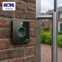 Pemindai Kode QR NFC Kaca Temper Modern A47 untuk Luar Ruangan, Pembaca Kartu Pintar Terpasang di Dinding, Kontrol Akses untuk Keamanan Kantor