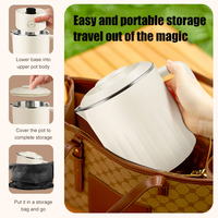 Vente en gros de chauffe-eau de haute qualité bouilloire électrique portable à poignée pliable bouilloire électrique en silicone 1l à commande numérique