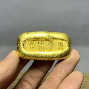 Simulation reines kupfer gold barren dekoration antik solide Qing-Dynastie gold barren wohnzimmer Zhaocai Geld dekoratives geschenk