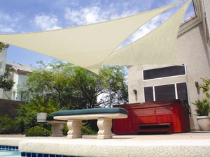 Voiles <span class=keywords><strong>d</strong></span>'<span class=keywords><strong>ombrage</strong></span> tissées en HDPE 280 g/m² Vert Noir Rouge Gris pour Patio Jardin Balcon Extérieur Ignifuges - Product Image 6