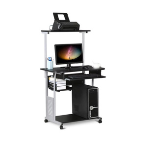 モダンな<span class=keywords><strong>3</strong></span>層ローリングコンピュータデスクキーボードトレイとプリンタ棚付きホームオフィス用モバイルコンピュータデスク - Product Image 4