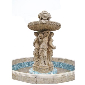 Statue di pietra di grandi dimensioni femminile figura fontana di acqua con <span class=keywords><strong>testa</strong></span> di <span class=keywords><strong>leone</strong></span> - Product Image 5